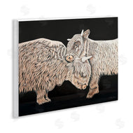 Ashley Justice | Hugging Cattle on Black
