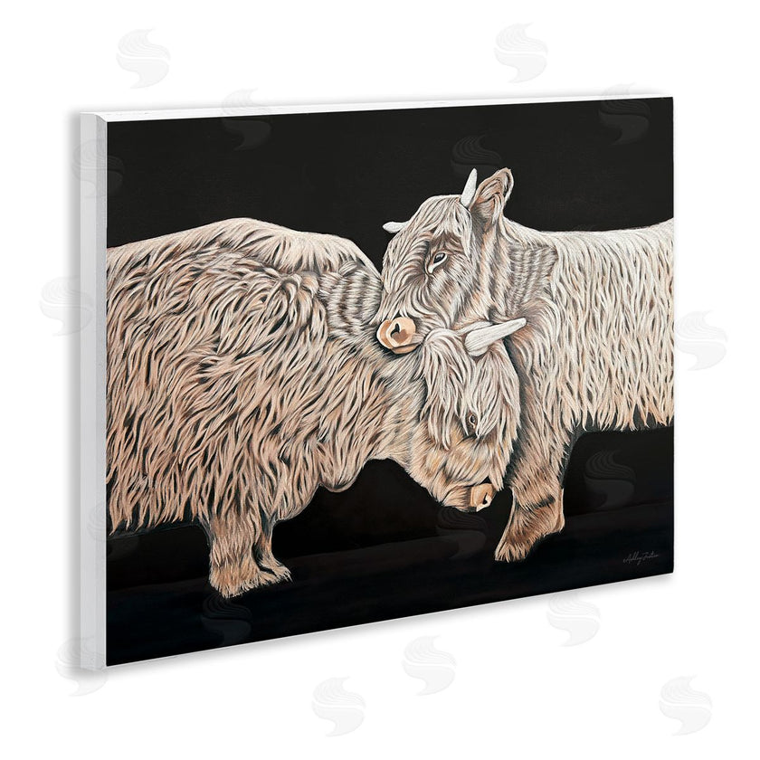 Ashley Justice | Hugging Cattle on Black
