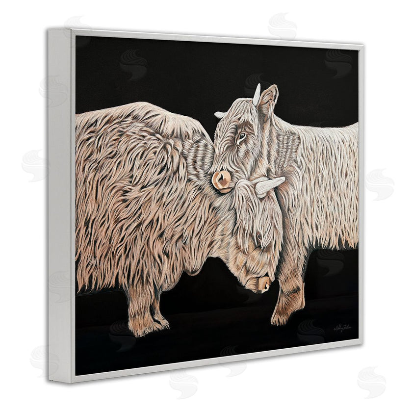 Ashley Justice | Hugging Cattle on Black
