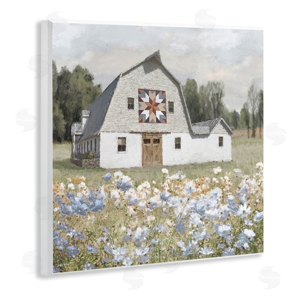 Meadow View & Barn Wood Plaque Wall Art, Home Decor by Amber Sterling