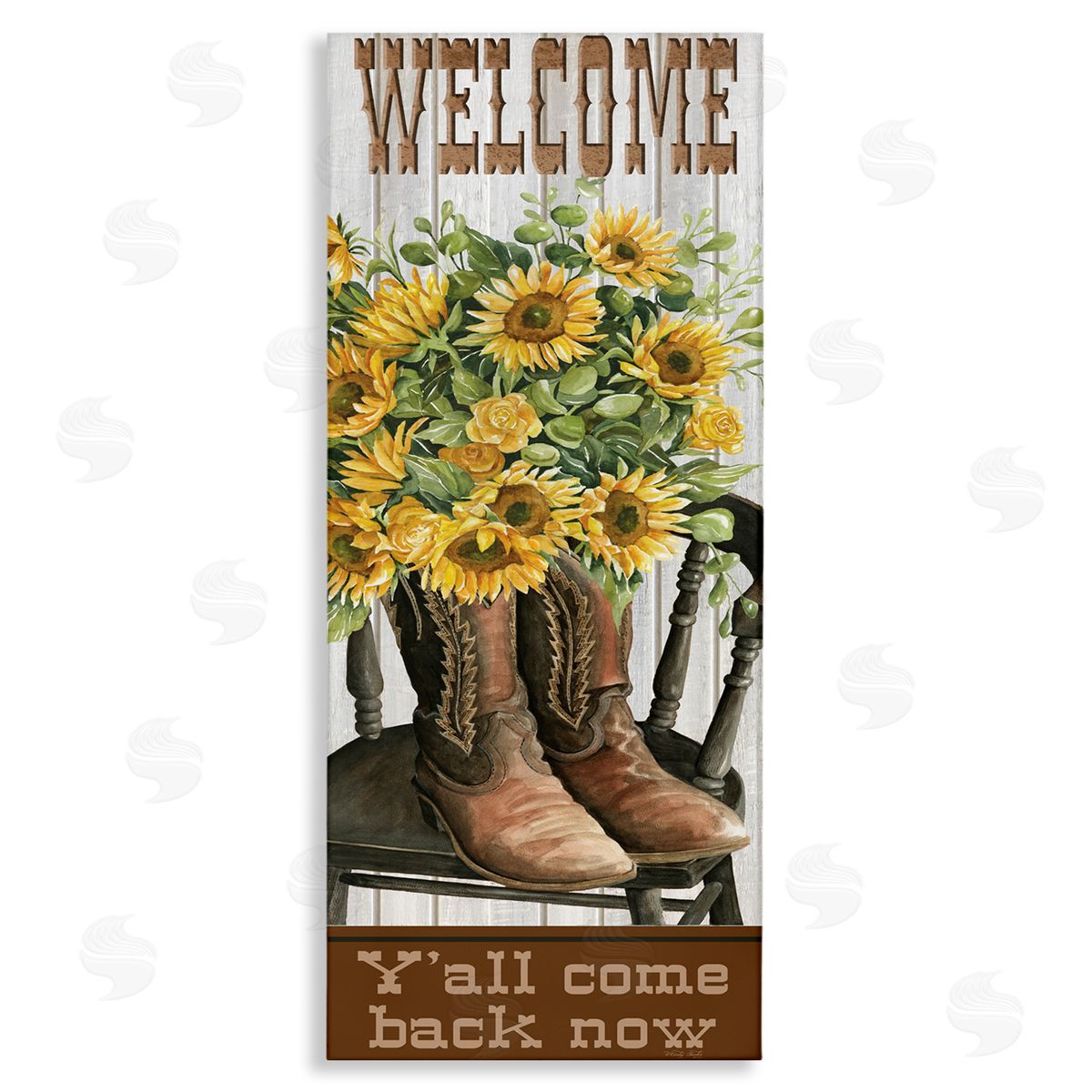 Southern Welcome Phrase Canvas Wall Art, Home Decor by Cindy Jacobs