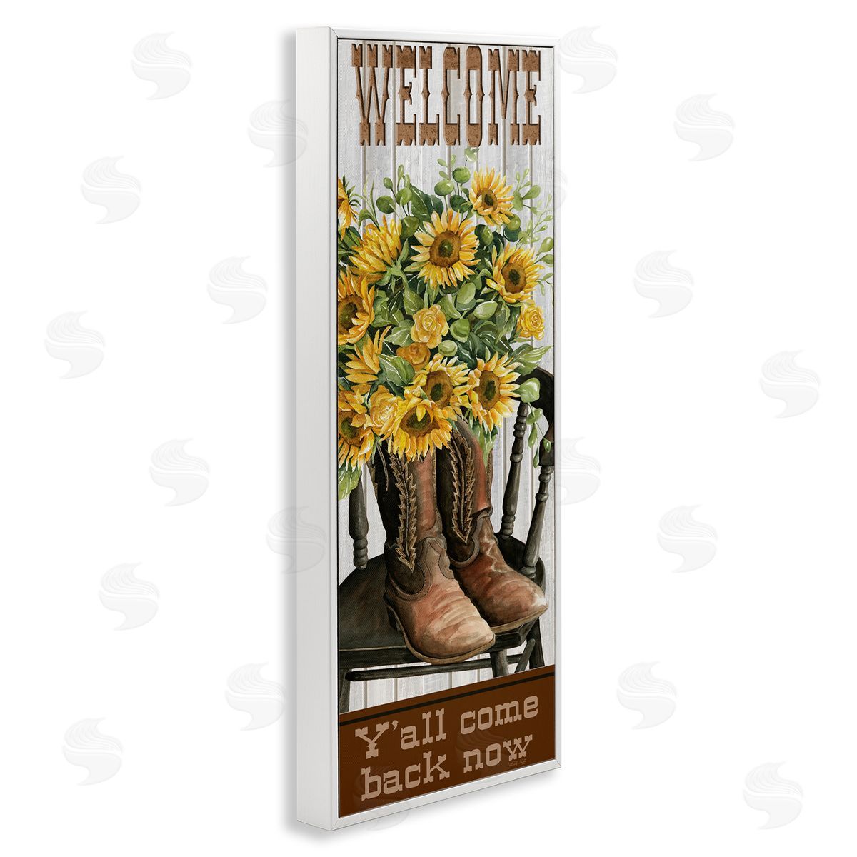 Southern Welcome Phrase White Frame Print Wall Art, Home Decor by Cindy Jacobs