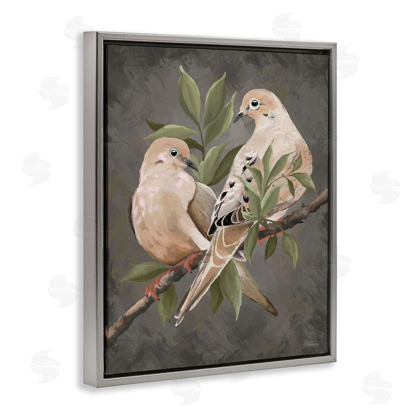 Cat Thurman Designs | Bird Pair on Grey