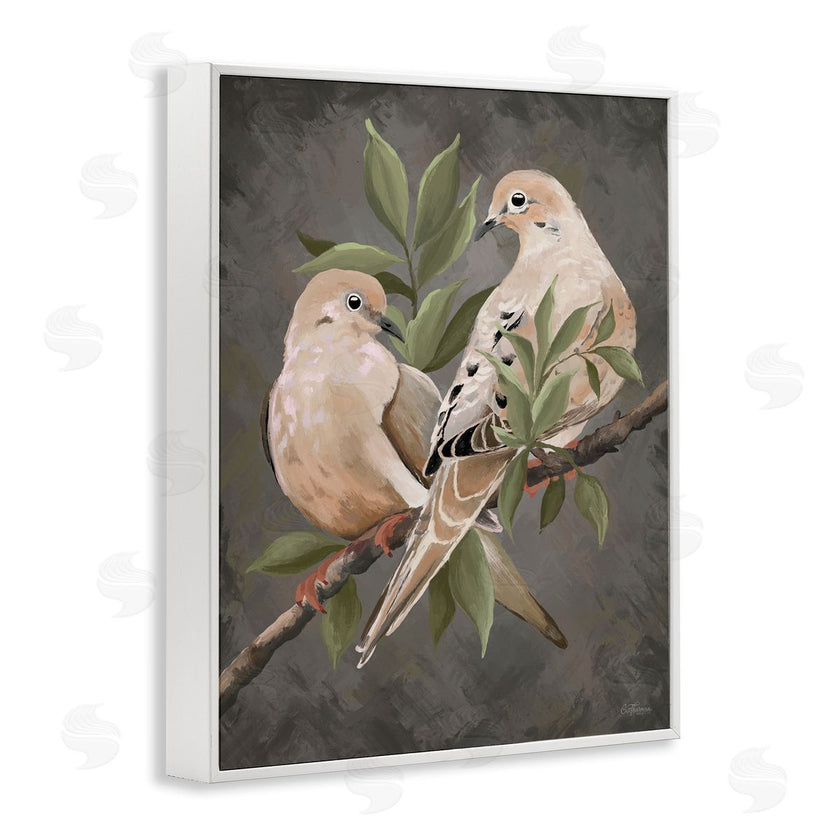 Cat Thurman Designs | Bird Pair on Grey