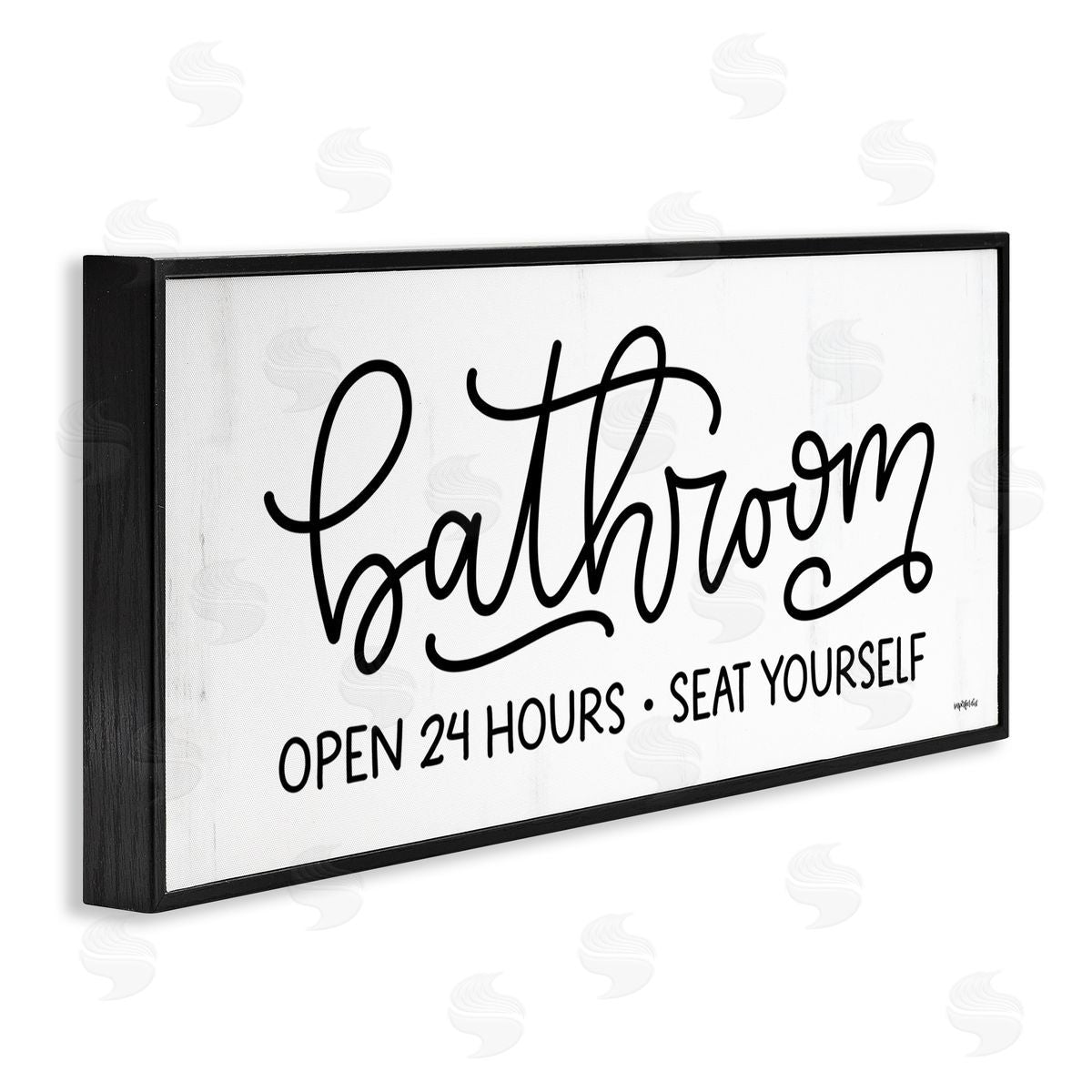 Bathroom Seat Yourself Black Frame Print Wall Art, Home Decor by Imperfect Dust