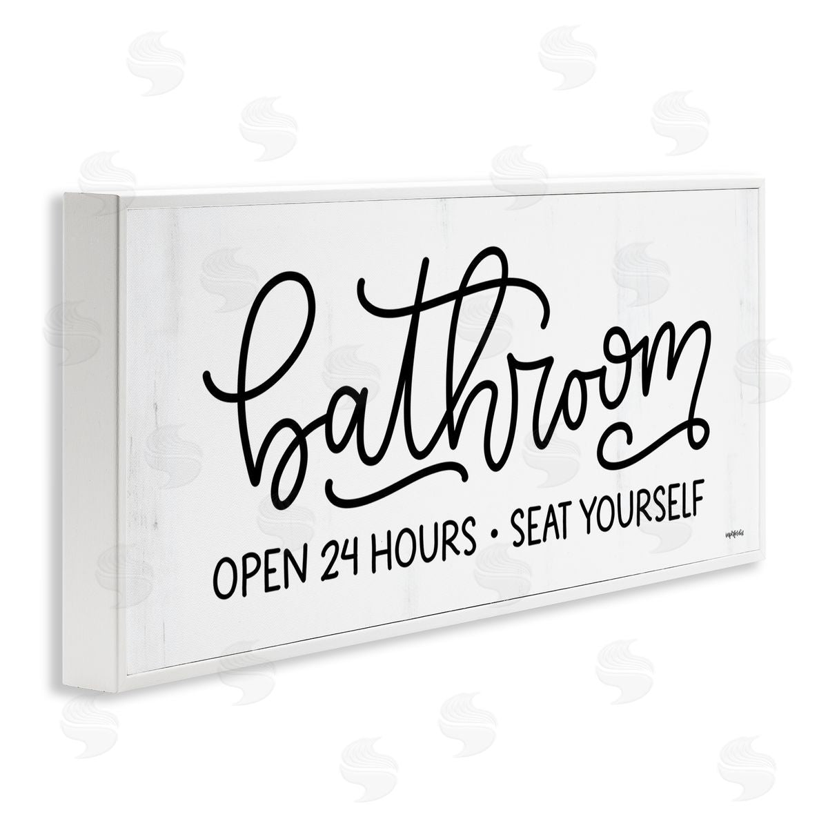 Bathroom Seat Yourself White Frame Print Wall Art, Home Decor by Imperfect Dust