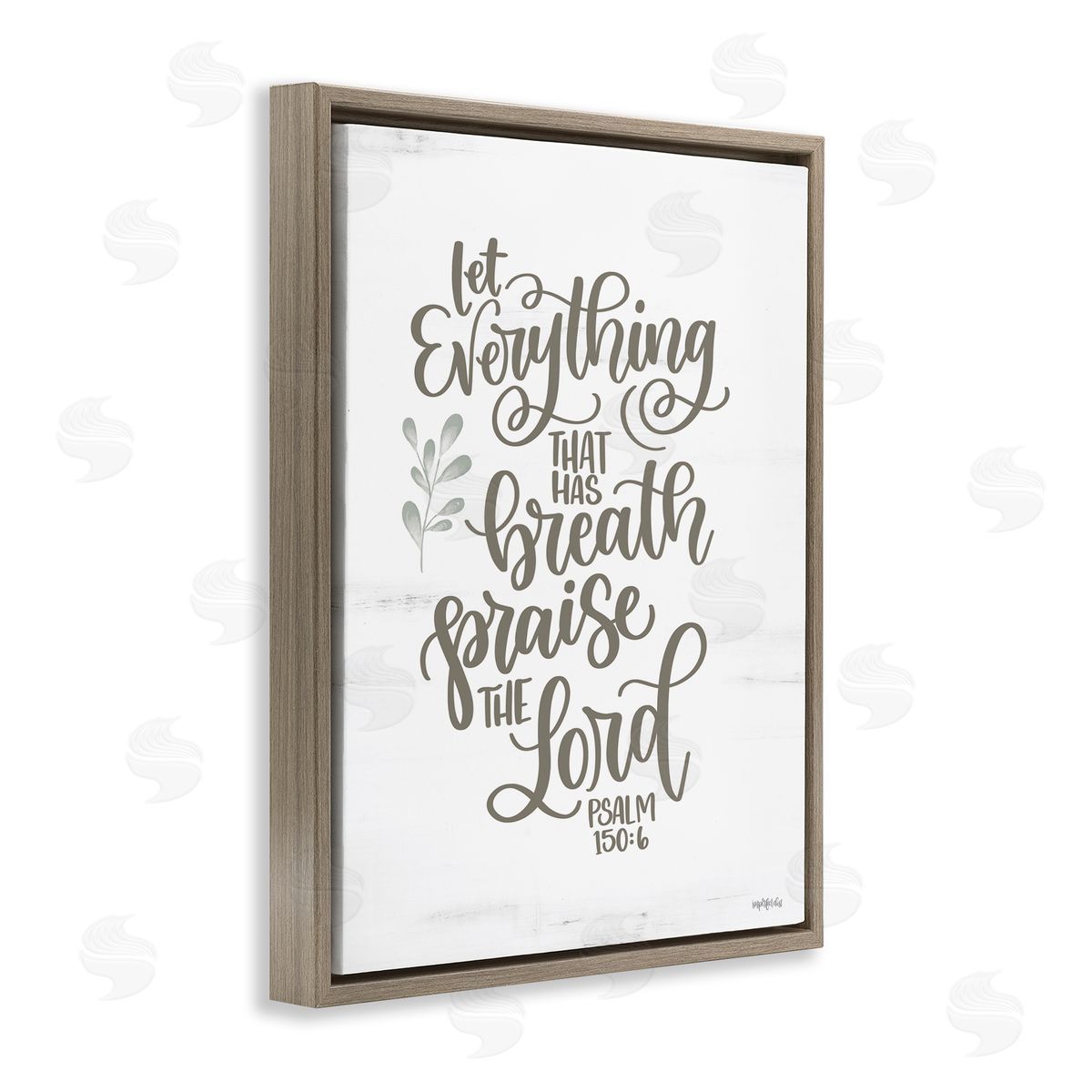 Praise The Lord Proverb Brown Floating Frame Canvas Wall Art, Home Decor by Imperfect Dust