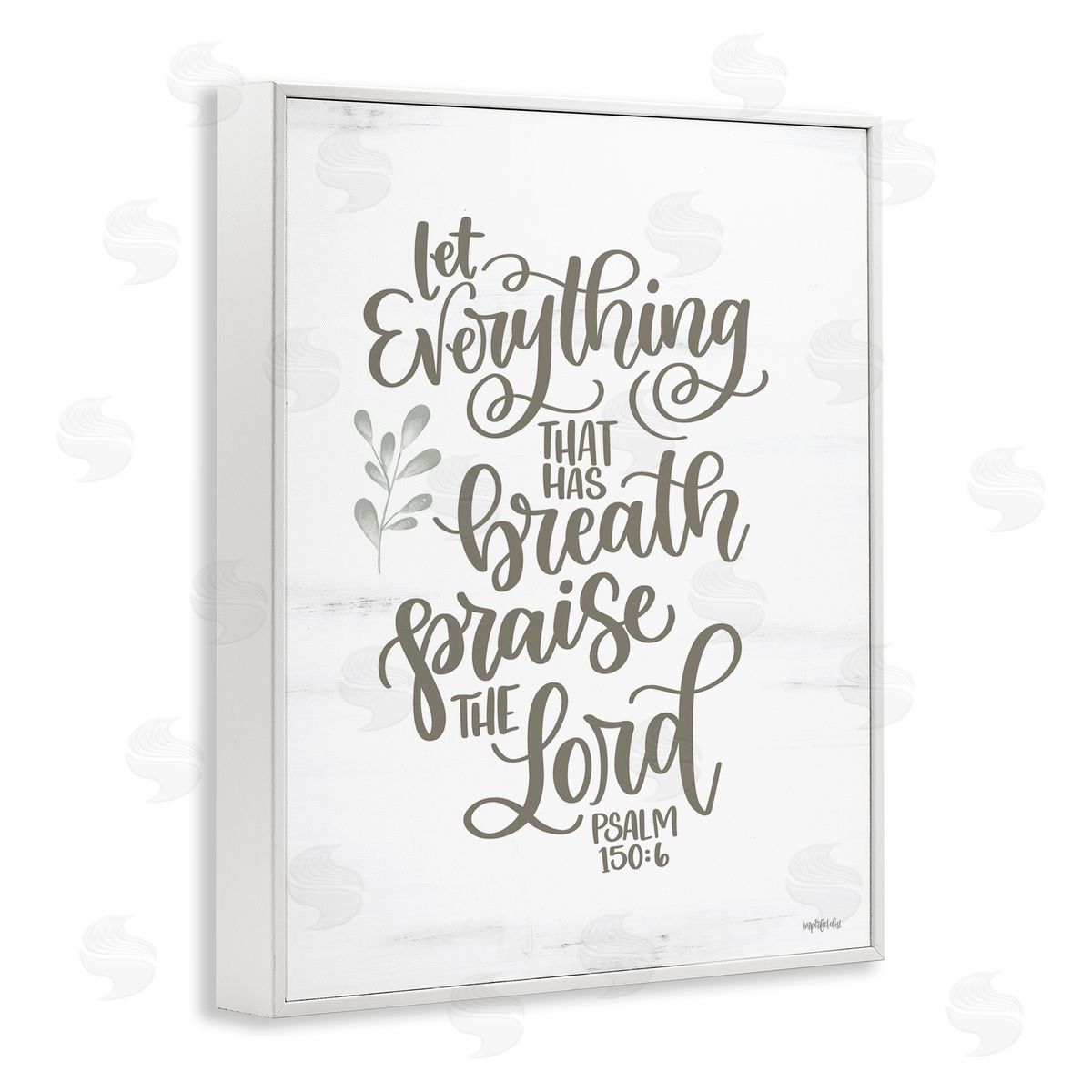 Praise The Lord Proverb White Frame Print Wall Art, Home Decor by Imperfect Dust