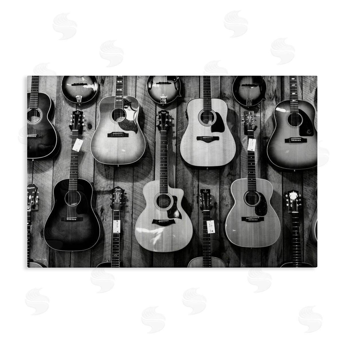 Acoustic Guitars Hanging Canvas Wall Art, Home Decor by Jennifer Rigsby