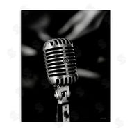 Jennifer Rigsby | Vintage Microphone on Black