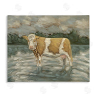 Sara G. Designs | Cattle Wading in Shore