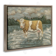 Sara G. Designs | Cattle Wading in Shore