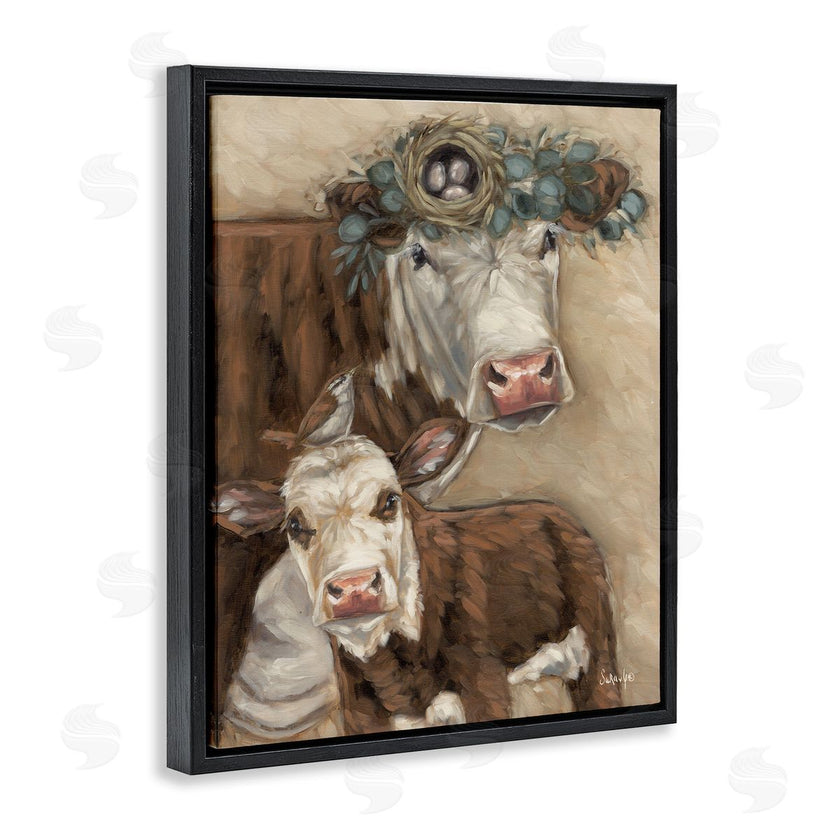 Sara G. Designs | Cow & Calf with Bird Nest
