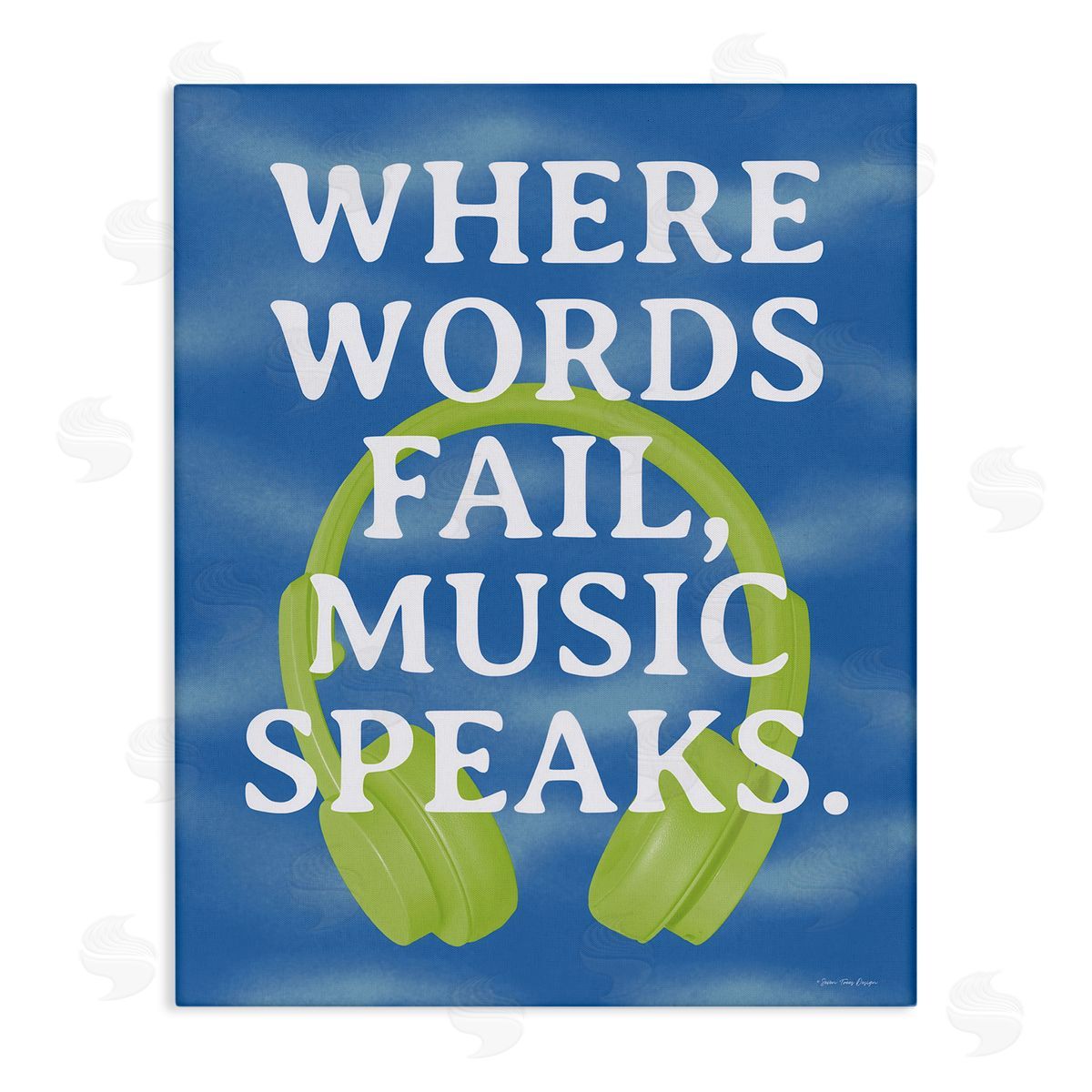 Words Fail Music Speaks Canvas Wall Art, Home Decor by Seven Trees Design