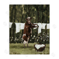 White Ladder | Brown Cow Doing Laundry