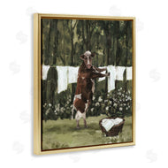 White Ladder | Brown Cow Doing Laundry