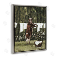 White Ladder | Brown Cow Doing Laundry