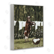 White Ladder | Brown Cow Doing Laundry