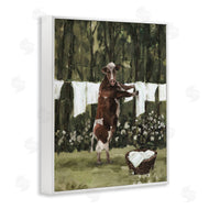 White Ladder | Brown Cow Doing Laundry