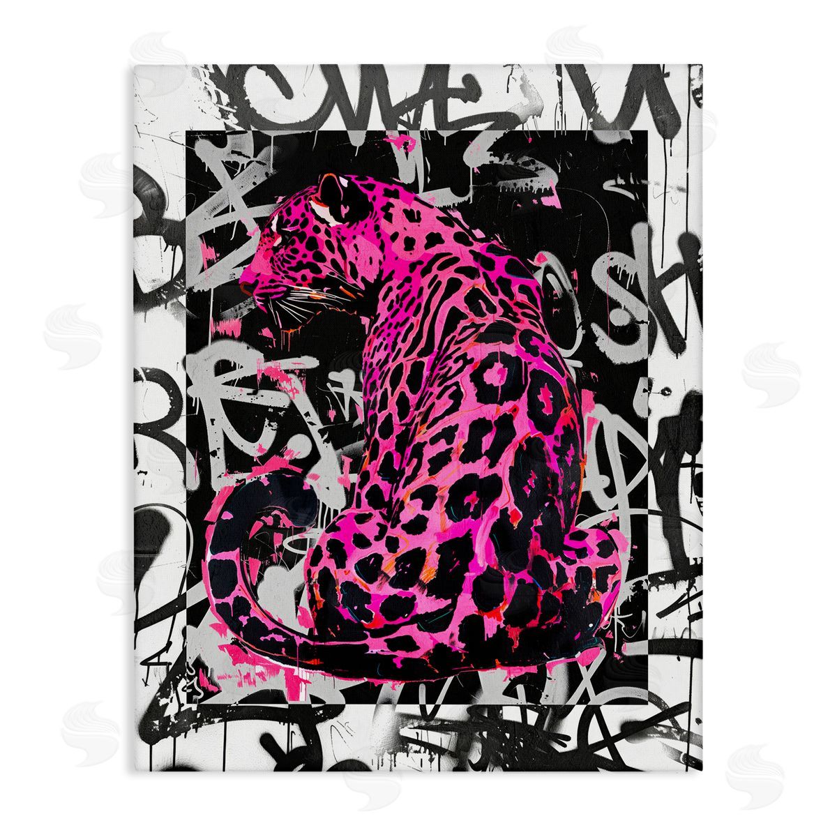 Urban Graffiti Leopard Canvas Wall Art, Home Decor by Svetlana Aleynikova