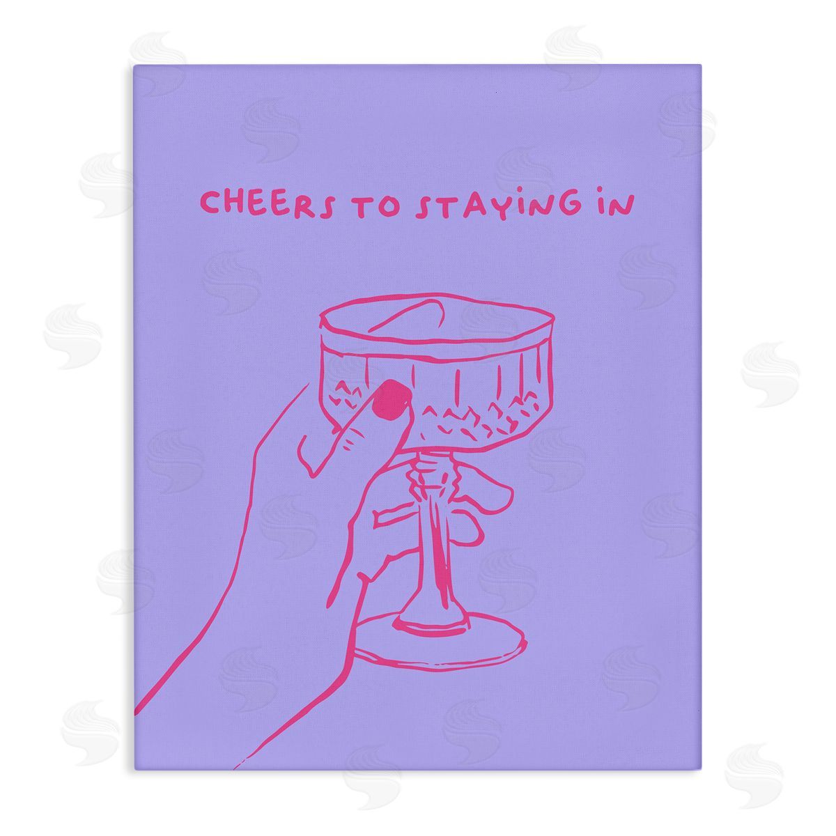 Cheers To Staying In Canvas Wall Art, Home Decor by House of Lulu