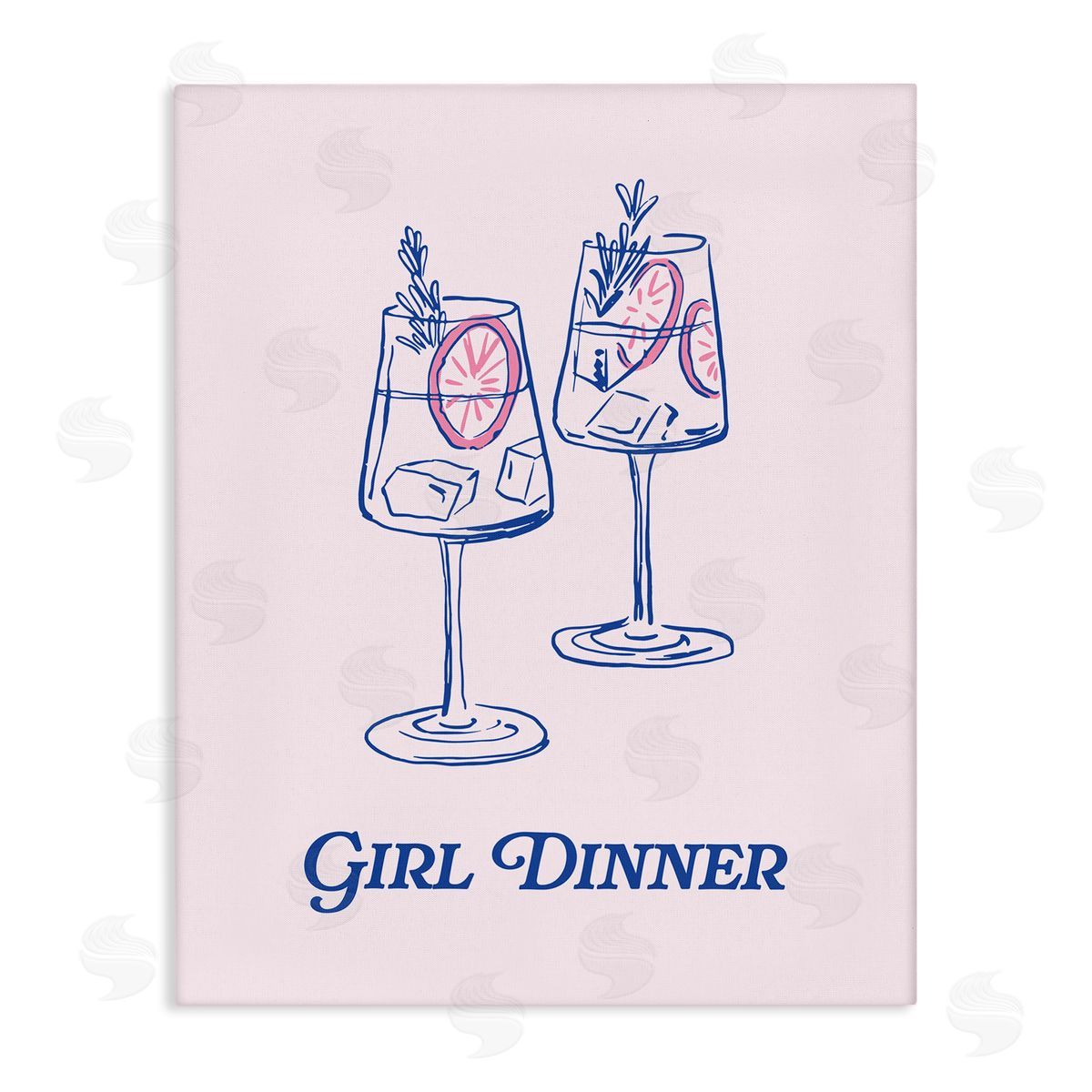 Girl Dinner Cocktails Canvas Wall Art, Home Decor by House of Lulu