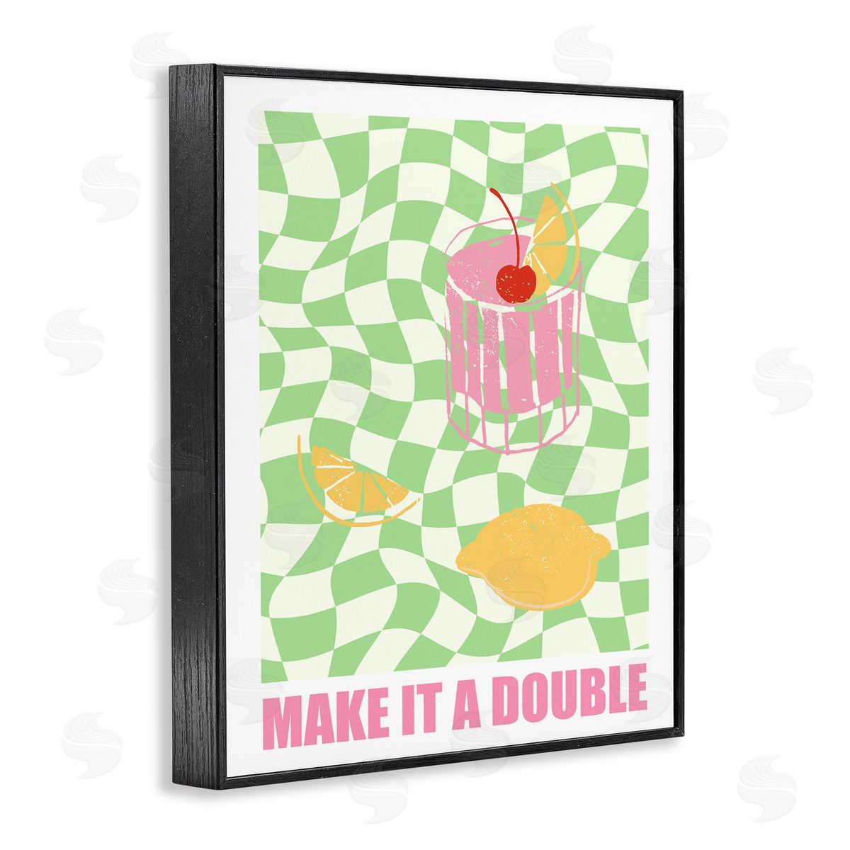 Checkered Make It A Double Black Frame Print Wall Art, Home Decor by House of Lulu