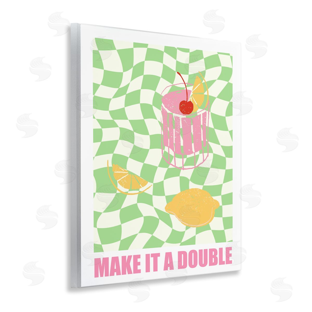 Checkered Make It A Double Wood Plaque Wall Art, Home Decor by House of Lulu