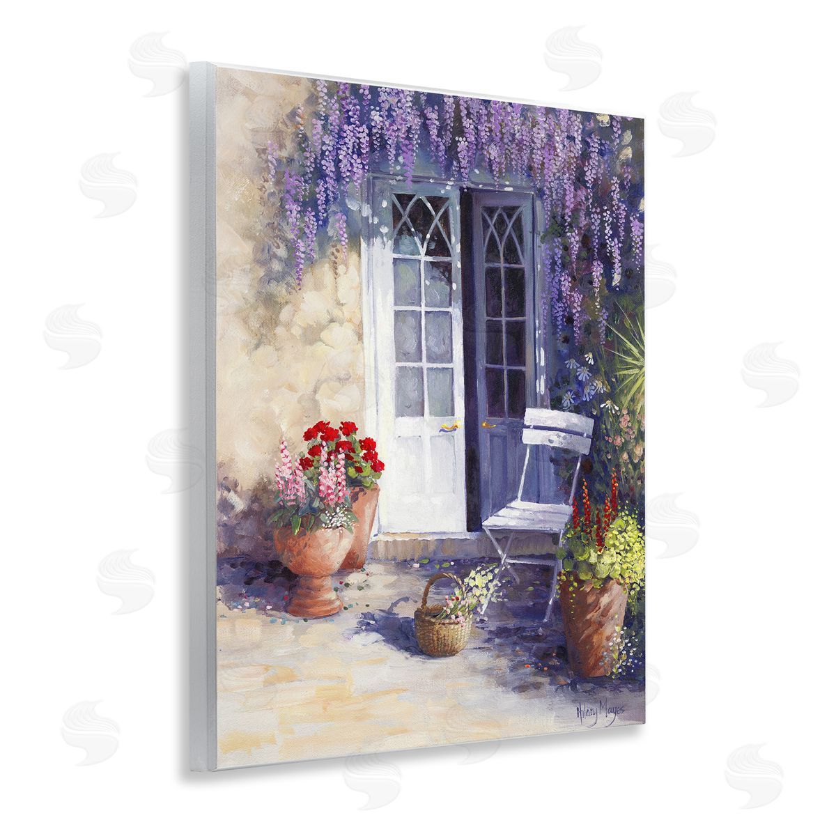Blooming Lavender Doorway Wood Plaque Wall Art, Home Decor by Hilary Mayes