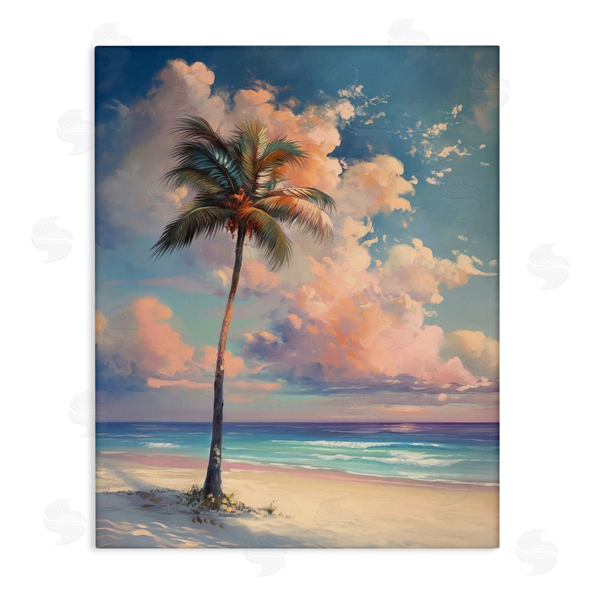 Bright Hued Beach Palm Canvas Wall Art, Home Decor by Arlington Prints