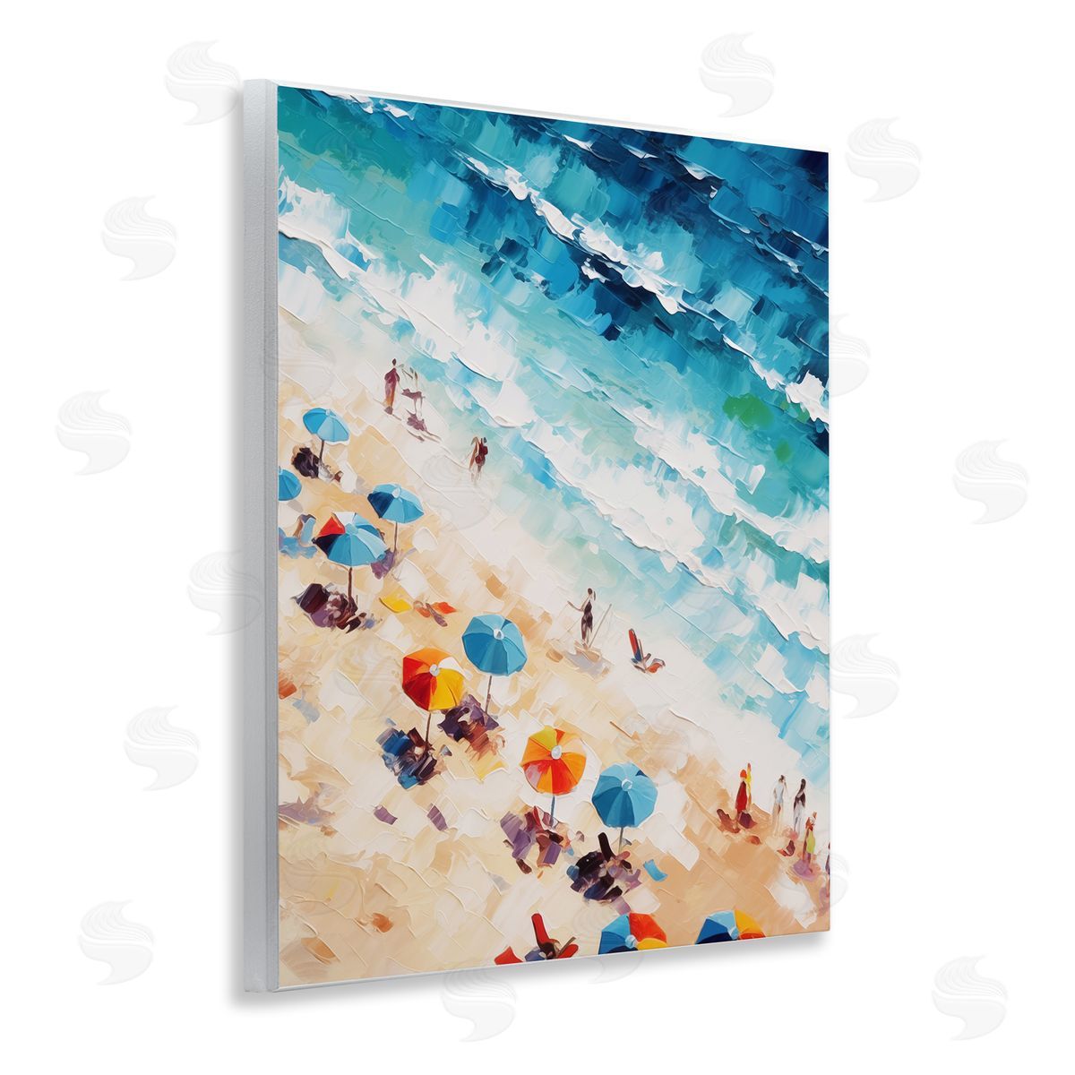 Bold Beachgoers Hues Wood Plaque Wall Art, Home Decor by Arlington Prints