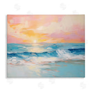 Arlington Prints | Beach Waves Bright Sunset