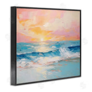 Arlington Prints | Beach Waves Bright Sunset
