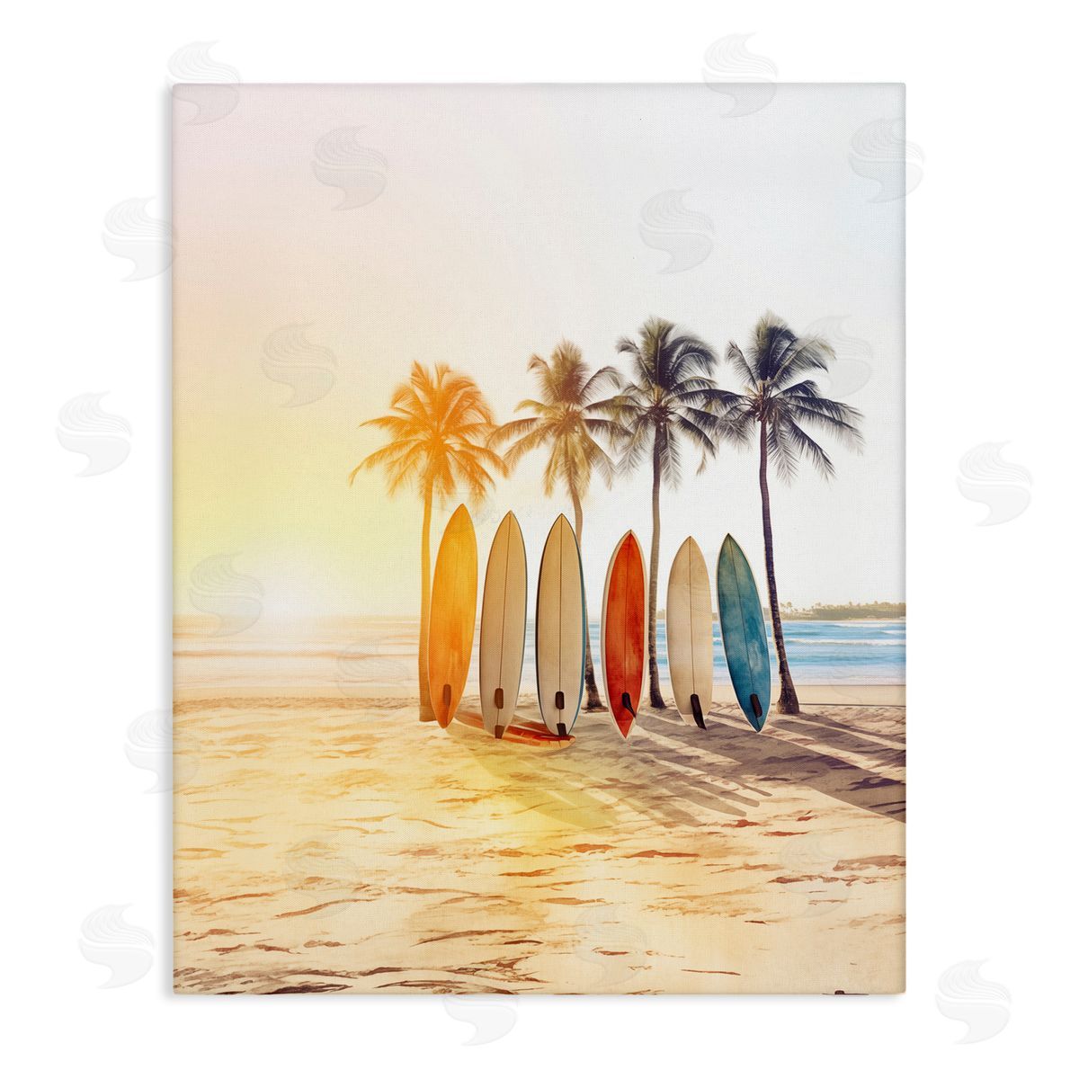 Brightly Hued Surfboards Canvas Wall Art, Home Decor by Arlington Prints