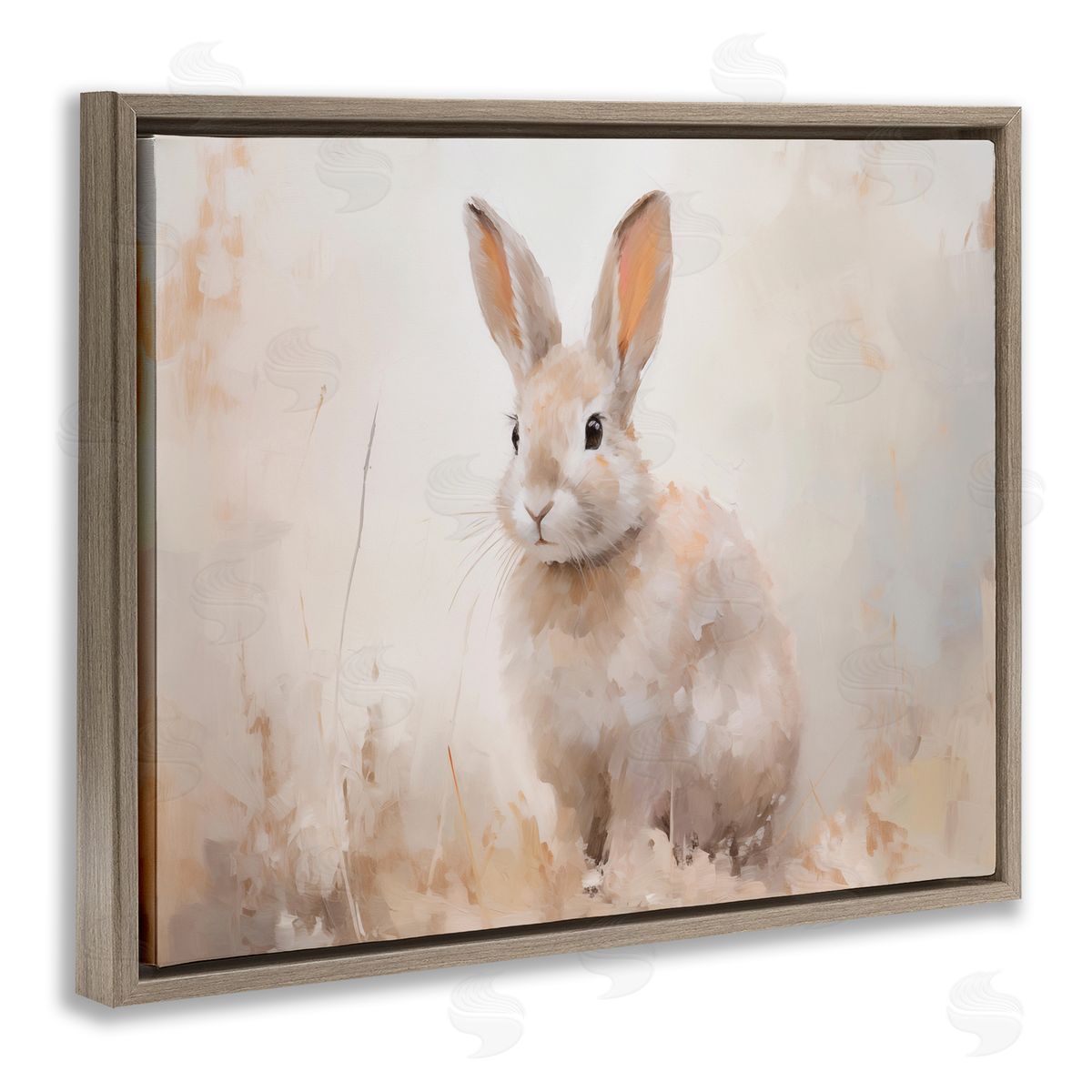 Brushed Brown Bunny Brown Floating Frame Canvas Wall Art, Home Decor by Arlington Prints