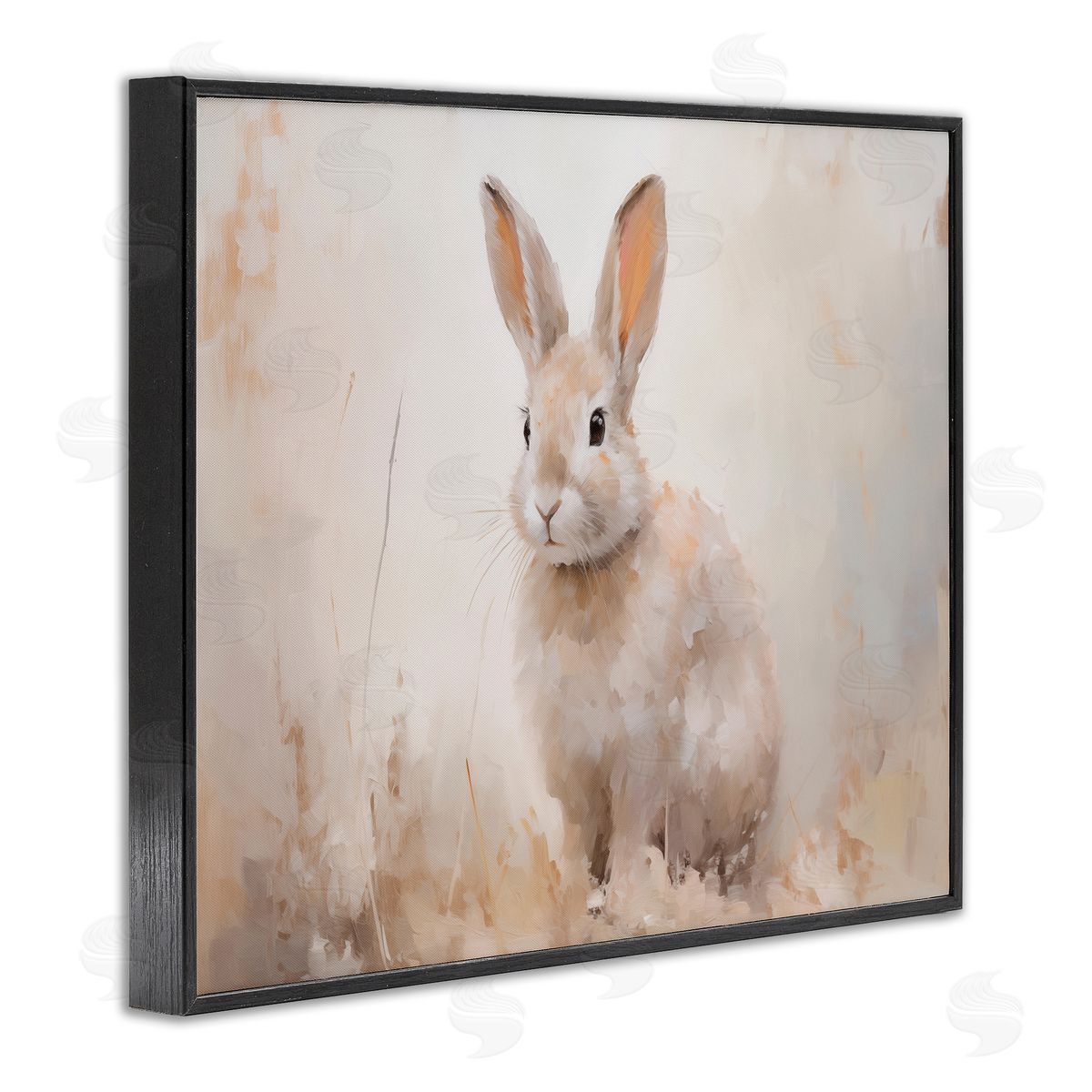Brushed Brown Bunny Black Frame Print Wall Art, Home Decor by Arlington Prints