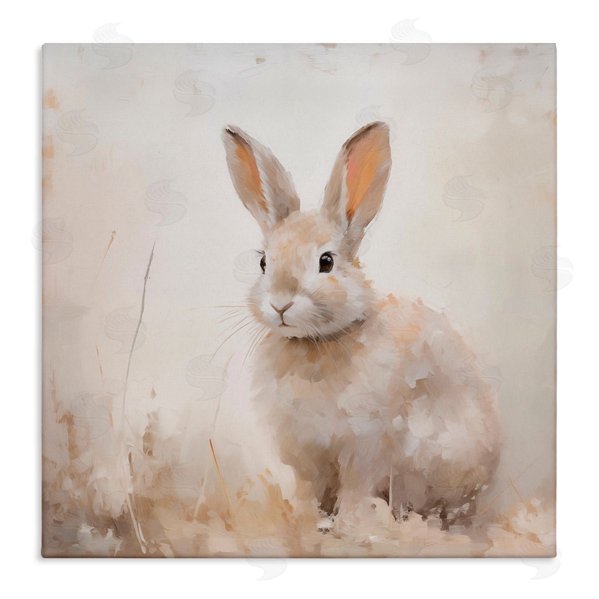 Neutral Gazing Bunny Canvas Wall Art, Home Decor by Arlington Prints