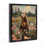 Arlington Prints | Bear in Floral Pond