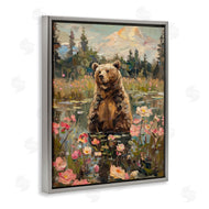 Arlington Prints | Bear in Floral Pond