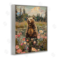 Arlington Prints | Bear in Floral Pond