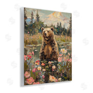 Arlington Prints | Bear in Floral Pond