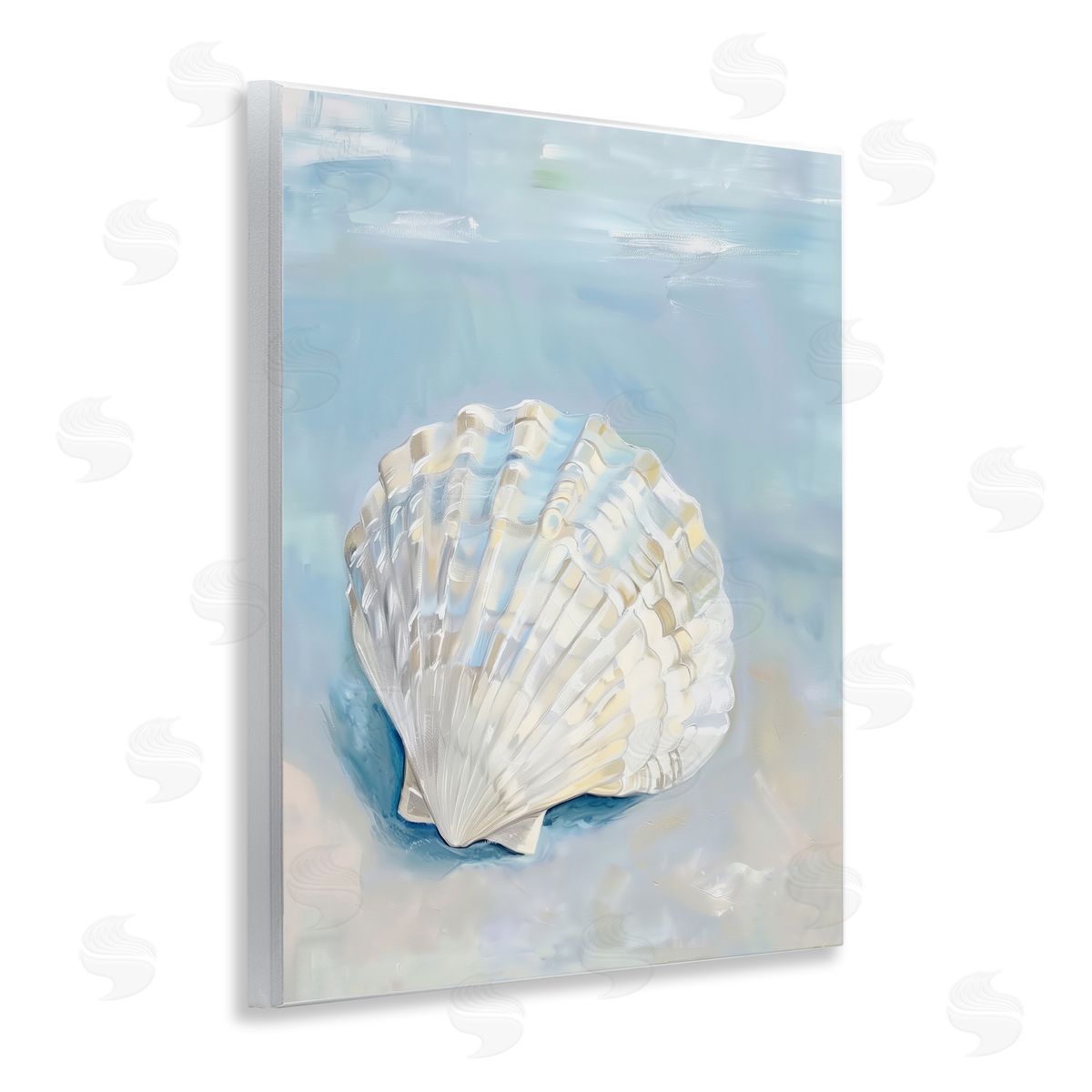 Coastal Scallop Clam Wood Plaque Wall Art, Home Decor by Arlington Prints