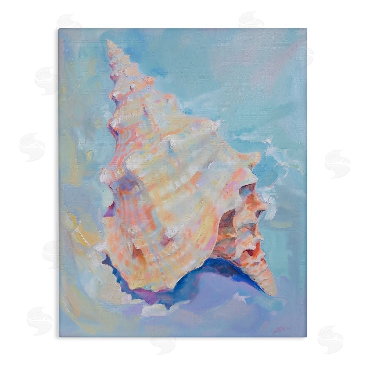 Coastal Conch Shell Canvas Wall Art, Home Decor by Arlington Prints