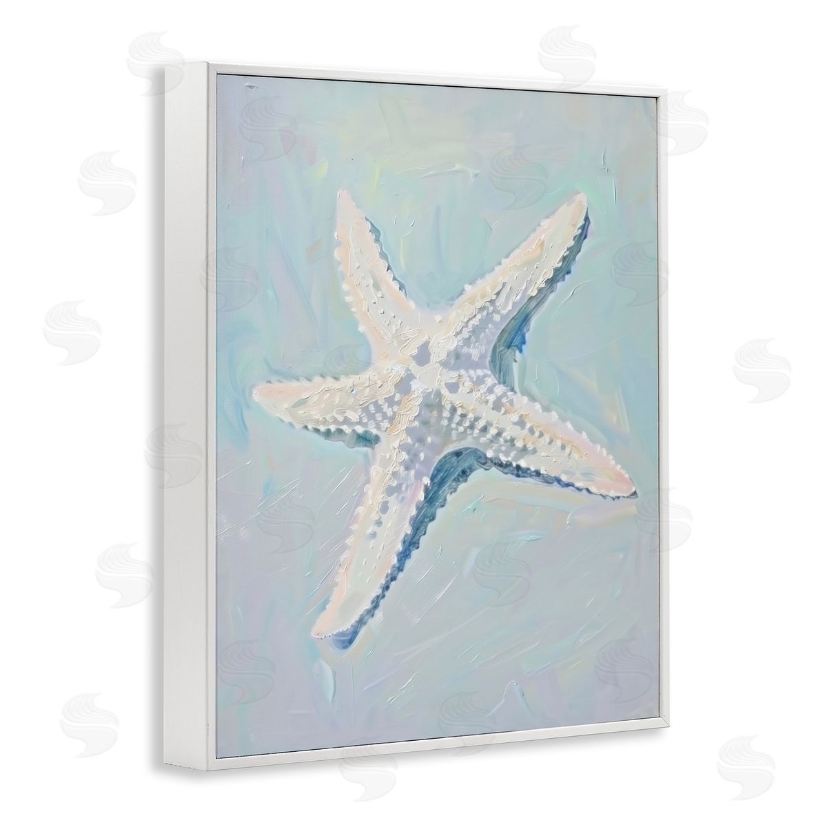 Coastal Starfish on Blue White Frame Print Wall Art, Home Decor by Arlington Prints