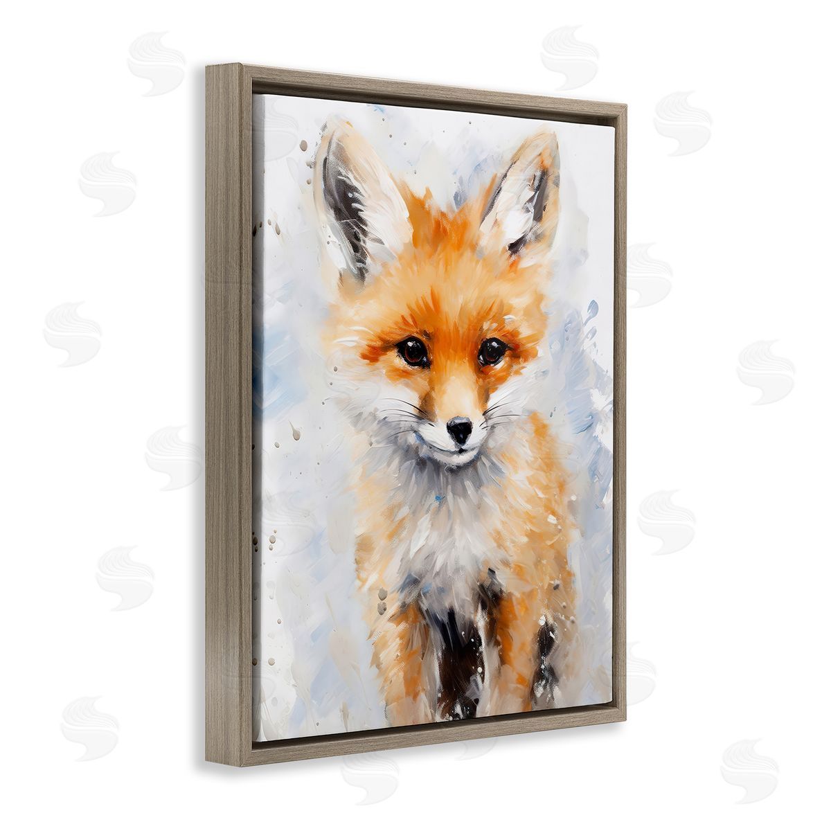 Woodland Nursery Fox Brown Floating Frame Canvas Wall Art, Home Decor by Franklyn Gregory