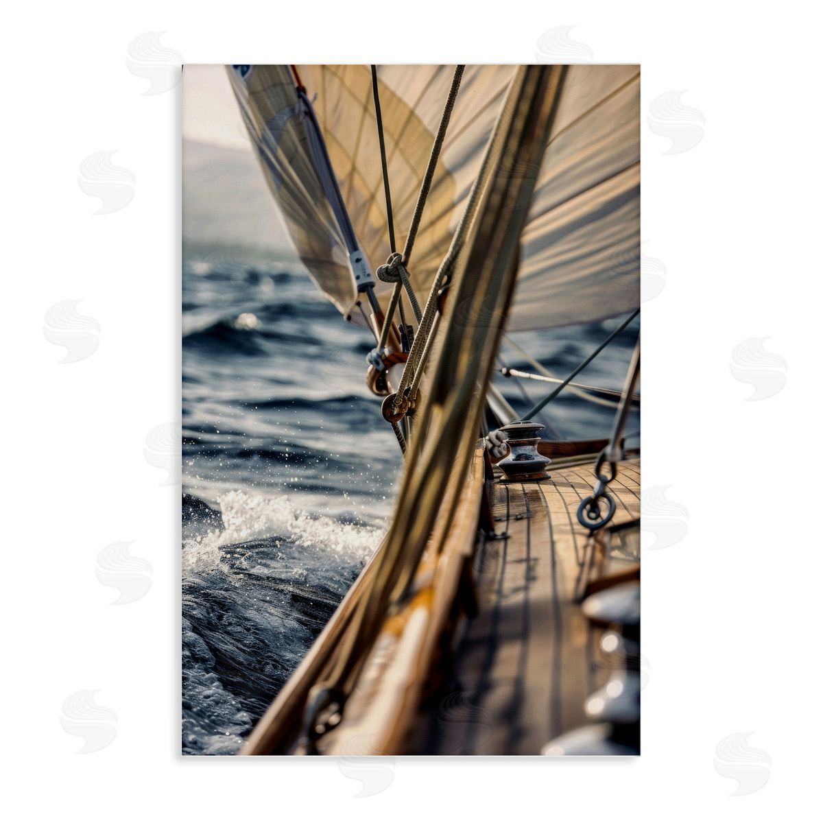 Amidst The Blurring Sea Canvas Wall Art, Home Decor by LSR Design Studio