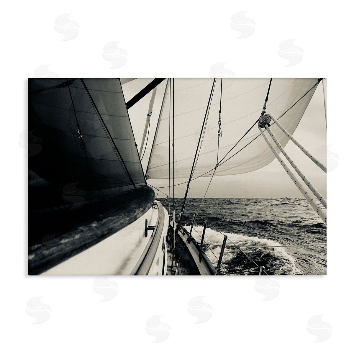 Sailing The Sea View Canvas Wall Art, Home Decor by LSR Design Studio