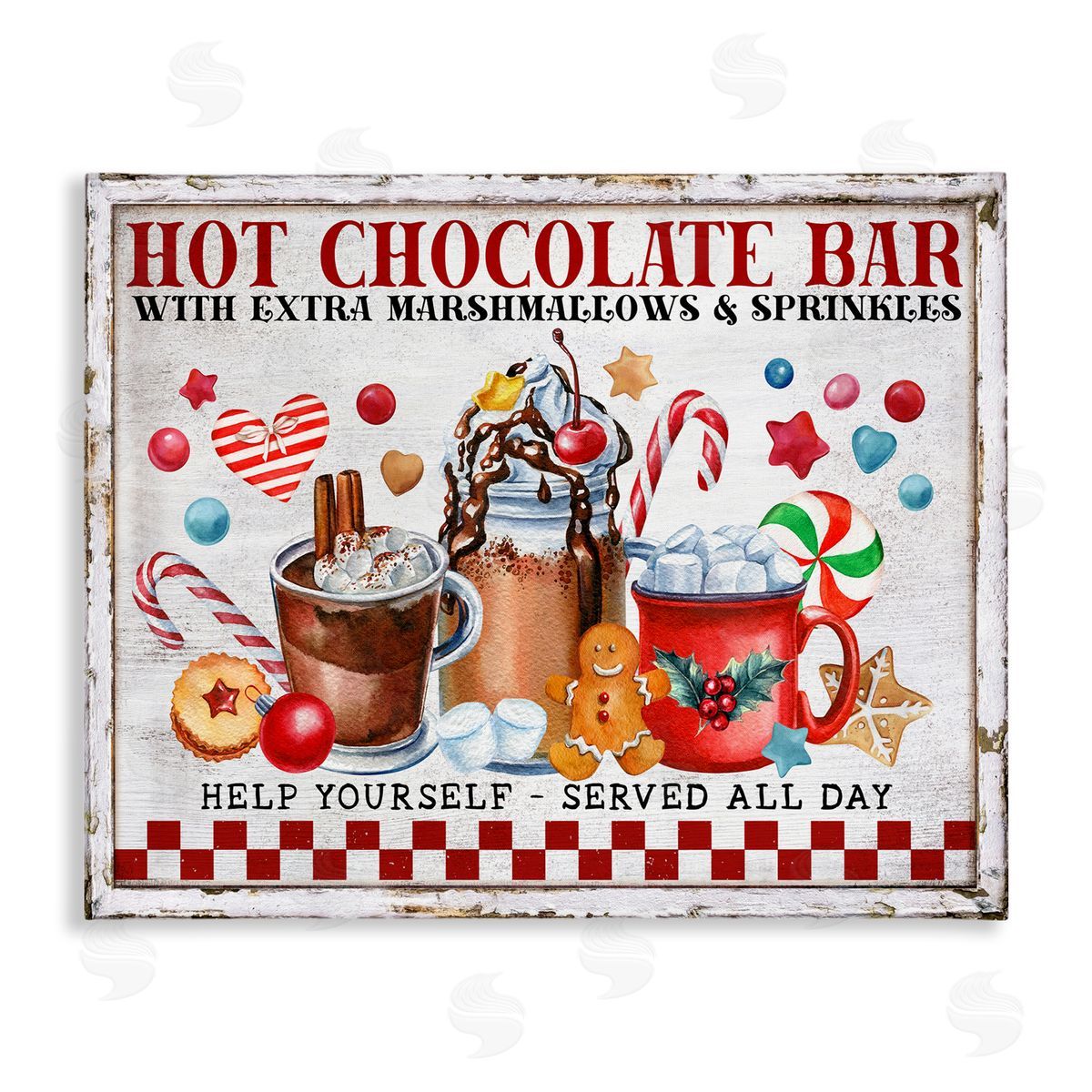 Hot Chocolate Bar Canvas Wall Art, Home Decor by Creatif Belle