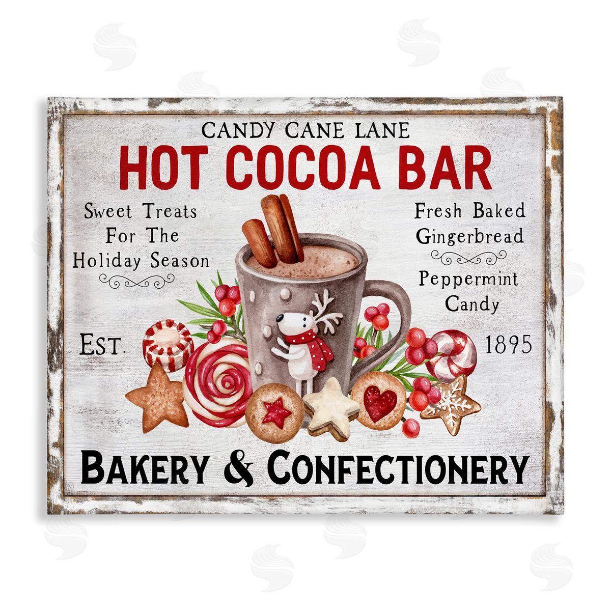 Hot Cocoa Confectionery Canvas Wall Art, Home Decor by Creatif Belle