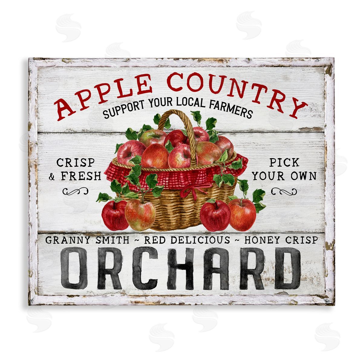 Rustic Apple Orchard Canvas Wall Art, Home Decor by Creatif Belle